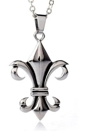 Karisma Kette mit Anhänger Edelstahl Anhänger Boubonische Lilie Männerschmuck Hochglänzendmit Kette- PU-017 - 50.0 Zentimeter - Verkäufer: Schmuck