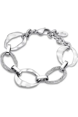 Lotus Edelstahlarmband Steine Armband silber (Armband), Armbänder für Damen Edelstahl (Stainless Steel) - Verkäufer: Fit4Style Silberschmuck - IMPPAC