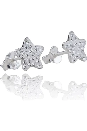 Karisma Paar Ohrstecker 1 Paar Ohrstecker Stern Silber 925 Mit Kristall Elements - Weiss 8mm - Verkäufer: Schmuck