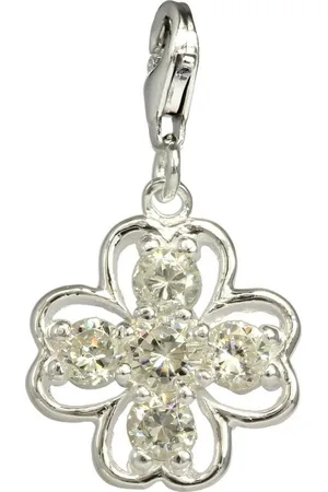 SilberDream Charm-Einhänger Charm Schmuck 925 Echt Silber, Glücksklee Anhänger 925 Sterling Silber, silber, Made-In Germany - Verkäufer: Fit4Style Silberschmuck - IMPPAC