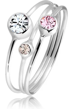 Elli Ring-Set Stapelring Set Kristalle 925 Silber, Ring Set - Verkäufer: JULIE & GRACE GmbH