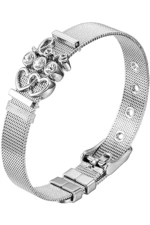 Heideman Armband Milanaise poliert (Armband, inkl. Geschenkverpackung), mit verschiedenen Charms "Love" und "Herzchen" - Verkäufer: