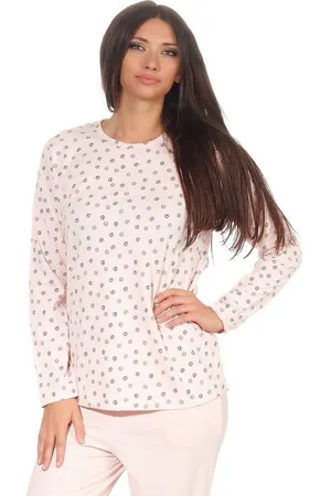 Normann Relaxanzug Damen Shirt Top langarm, gemustert "Kringel", Mix & Match - Verkäufer: Fairway