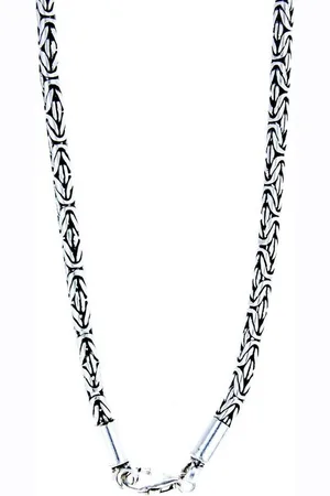 Kiss of Leather Königskette dle runde Königskette 925 Sterlingsilber Massiv 3 mm 45+55+65cm - Verkäufer: