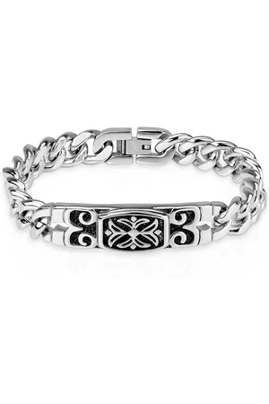 Bungsa Armband Armband mit eingraviertem Keltenkreuz Silber aus Edelstahl Herren (1 Armband, 1-tlg), Bracelet Armschmuck - Verkäufer: