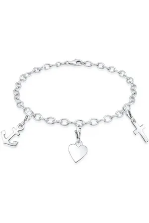 Elli Bettelarmband Anker Herz Kreuz 925 Sterling Silber, Anker - Verkäufer: JULIE & GRACE GmbH