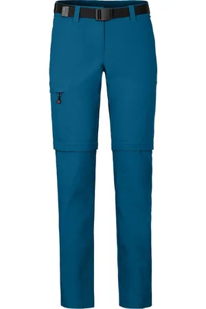Bergson Outdoorhose BENNETT Zipp-Off (slim) Damen Wanderhose, vielseitig, pflegeleicht, Kurzgrößen, Saphir - Verkäufer:
