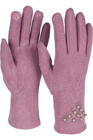 styleBREAKER Fleecehandschuhe Touchscreen Handschuhe mit Strass und Perlen (1-St) - Verkäufer: