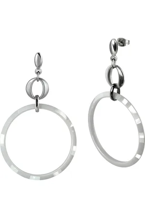 Amello Paar Ohrhänger Ohrringe Edelstahl Keramik (Ohrhänger), Damen Ohrhänger Circle Edelstahl (Stainless Steel), in , w - Verkäufer: Fit4Style Silberschmuck - IMPPAC