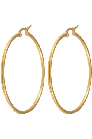 Karisma Paar Creolen 1 Paar Klassische Damen Edelstahl 316 L Stärke 2mm, ERH-01 Farbwahl - Gold, 45mm - Verkäufer: Schmuck