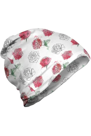 Abakuhaus Beanie Wandern im Freien Vintage Rose Blumen Skizze-Kunst - Verkäufer: Color-D Textile GmbH