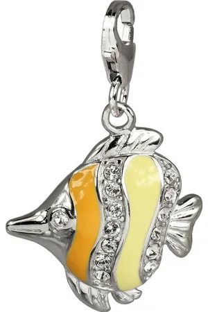 SilberDream Charm-Einhänger Charm 925 Echt Silber Anhänger, Südsee-Fisch Anhänger 925 Sterling Silber, silber, orange, gelb - Verkäufer: Fit4Style Silberschmuck - IMPPAC