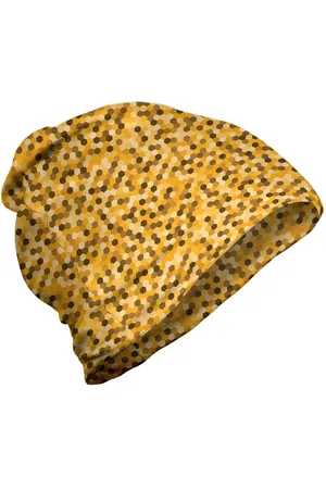 Abakuhaus Beanie Wandern im Freien Gelb Retro Style Hexagons - Verkäufer: Color-D Textile GmbH