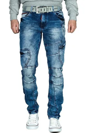 Cipo & Baxx Regular-fit-Jeans Cargo Hose BA-CD478 (1-tlg) Leichter destroyed-Effekt - Verkäufer: bans24