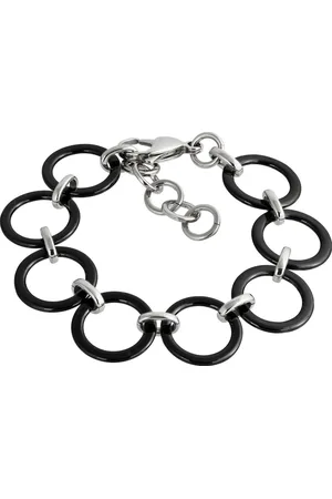 Amello Edelstahlarmband Circle Armband silber schwarz (Armband), Armbänder für Damen Edelstahl (Stainless Steel) - Verkäufer: Fit4Style Silberschmuck - IMPPAC