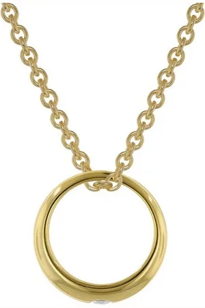 trendor Kette mit Anhänger Taufring Anhänger Gold 585 an goldplattierter Silberkette - Verkäufer: uhrcenter