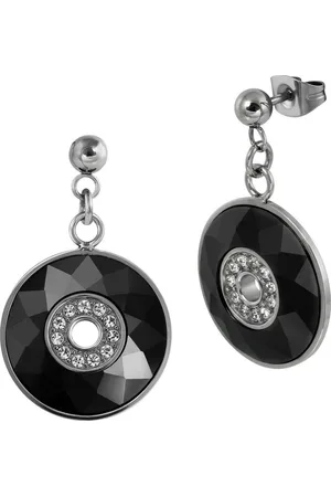 Amello Paar Ohrhänger Ohrringe Edelstahl Keramik (Ohrhänger), Damen Ohrhänger Edelstahl (Stainless Steel), in silberfarben, schwarz - Verkäufer: Fit4Style Silberschmuck - IMPPAC