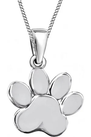 Goldene Hufeisen Kette mit Anhänger Tierpfote Anhänger mit Halskette 925 Sterling Silber Pfötchen klein (2-tlg, inkl. Etui), Rhodiniert - Verkäufer:
