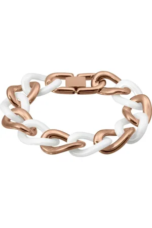 Amello Edelstahlarmband Panzer Armband rosegold weiß (Armband), Armbänder für Damen Edelstahl (Stainless Steel), vergoldet (Roségold 3 - Verkäufer: Fit4Style Silberschmuck - IMPPAC