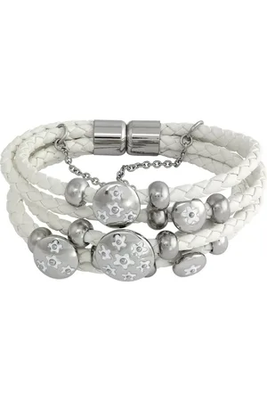 Amello Edelstahlarmband Armband weiß grau Damen Frauen (Armband), Damen Armband Edelstahl (Stainless Steel), Farbe: weiß, grau - Verkäufer: Fit4Style Silberschmuck - IMPPAC