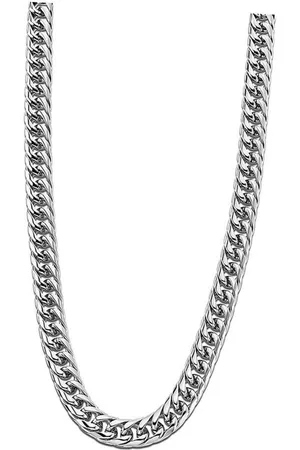 Lotus Edelstahlkette Halskette silber (Halsketten, Halskette), Halsketten für Herren Edelstahl (Stainless Steel) - Verkäufer: Fit4Style Silberschmuck - IMPPAC
