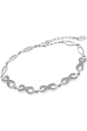 Lotus Silberarmband Unendlich Armbänder (Armband), Armband Unendlich ca. 16cm, 925 Sterling Silber, Farbe: weiß, silber - Verkäufer: Fit4Style Silberschmuck - IMPPAC