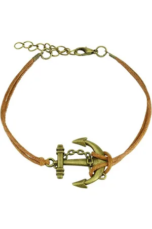 Bungsa Armband Armband Anker aus Leder Unisex (1 Armband, 1-tlg), Bracelet Armschmuck - Verkäufer: