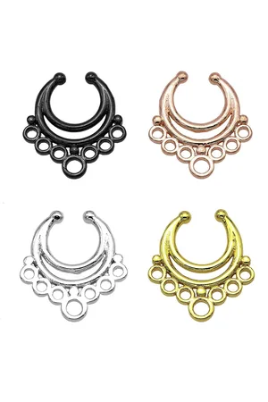 Karisma Bauchnabelpiercing Titan G23 Fake Septum Ring Nasenring Nasenpiercing -, 1,2 x 8mm hfs-71 - Roségold - Verkäufer: Schmuck