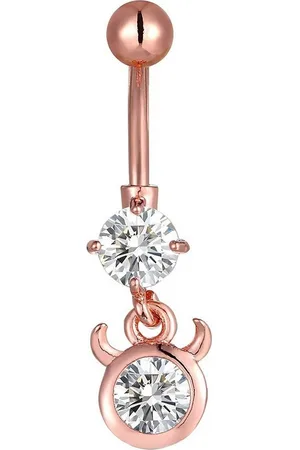 Karisma Bauchnabelpiercing Edelstahl Bauchnabelpiercing Banana Anhänger Teufel Zirkonia - HB190 - Roségold - Verkäufer: Schmuck
