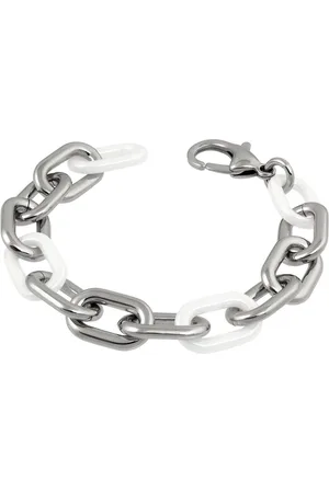 Amello Edelstahlarmband Glieder Armband silber weiß (Armband), Armbänder für Damen Edelstahl (Stainless Steel) - Verkäufer: Fit4Style Silberschmuck - IMPPAC