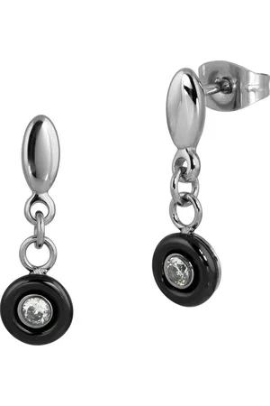 Amello Paar Ohrhänger Ohrringe Edelstahl Keramik (Ohrhänger), Damen Ohrhänger Stein Edelstahl (Stainless Steel), in silberfarben, sc - Verkäufer: Fit4Style Silberschmuck - IMPPAC