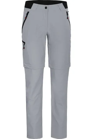 Bergson Outdoorhose VIDAA COMFORT Zipp-Off Damen Wanderhose, leicht, strapazierfähig, Normalgrößen, hellgrau - Verkäufer: