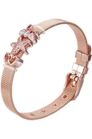 Heideman Armband Milanaise rosegold (Armband, inkl. Geschenkverpackung), mit verschiedenen Charms "Stern" und "Herzchen" - Verkäufer: