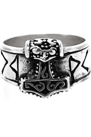 Kiss of Leather Silberring Ring Fingerring Thorshammer Gr. 52-80 Thors Hammer Runen - Verkäufer:
