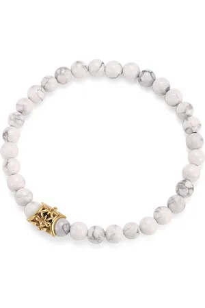 Kingka Armband „Urban Rocks“ Stretch-Bead-Armband mit echten Steinkugeln und Design center piece - Verkäufer:
