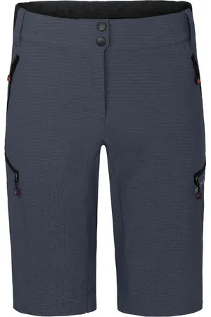 Bergson Outdoorhose VALLI Bermuda Damen Radshorts, robust, elastisch, Normalgrößen, grau/blau - Verkäufer: