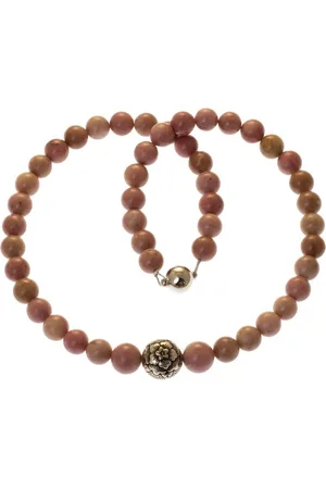 Bella Carina Perlenkette Rhodochrosit mit Perle Blume, mit Silberperle Blume - Verkäufer: