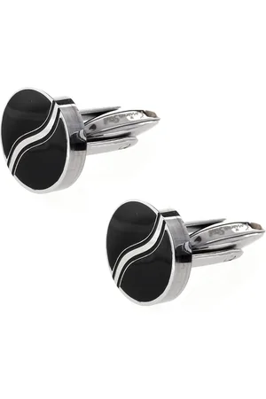 Karisma Manschettenknöpfe Herren Manschettenknöpfe Edelstahl 316L - Schwarz beschichtet hochpoliert - CLJ5 - Durchmesser 15mm - Verkäufer: Schmuck