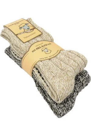 Normani Thermosocken 2 Paar Norweger-ABS-Socken mit Schafwolle (Set, 2 Paar) hoher Schafwollanteil - Verkäufer: