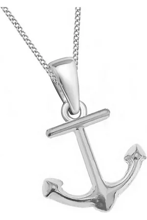 Goldene Hufeisen Kette mit Anhänger Mädchen Jungen Kinder Mini Anker Anhänger mit Kette 925 Silber (2-tlg, Anhänger mit Halskette, inkl. Etui), Rhodiniert - Verkäufer: