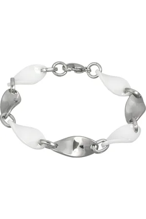 Amello Edelstahlarmband Welle Armband silber weiß (Armband), Armbänder für Damen Edelstahl (Stainless Steel) - Verkäufer: Fit4Style Silberschmuck - IMPPAC