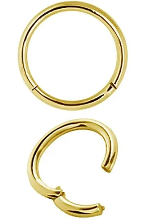 Karisma Bauchnabelpiercing Hinged Titan G23 Segment Ring Nasenring Nasenpiercing, - 1,2x8mm - Gold - Verkäufer: Schmuck