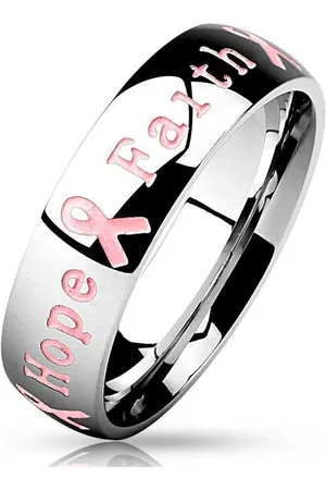 Bungsa Fingerring Ring Courage Strength Hope Faith Silber aus Edelstahl Unisex (Ring, 1-tlg), Frauen Mädchen - Verkäufer: