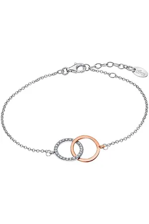 Lotus Silberarmband Kreise Armband LP1955-2/1 (Armband), Armband Verbundene Kreise ca. 16cm, 925 Sterling Silber, rose, weiß - Verkäufer: Fit4Style Silberschmuck - IMPPAC