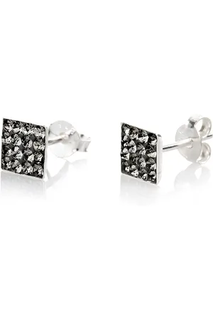 Karisma Paar Ohrstecker Ohrstecker Silber 925 Mit Kristall Elelments Unisex Black Diamond 6mm - Verkäufer: Schmuck