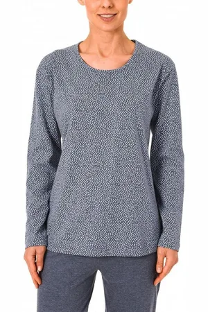 Normann Relaxanzug Damen Shirt Oberteil langarm Mix & Match Minimalprint - Verkäufer: Fairway