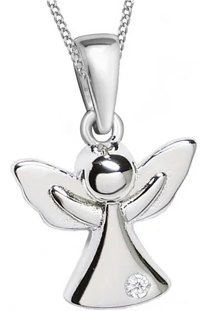 Goldene Hufeisen Kette mit Anhänger Kinder Jungen kleiner Schutzengel Engelanhänger Kette 925 Silber (2-tlg, inkl. Etui), Rhodiniert - Verkäufer: