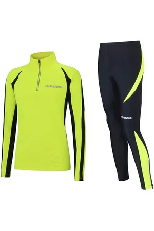 Airtracks Lauftights Damen Thermo Laufset Pro: Funktions Laufshirt Langarm + Laufhose Lang (Laufset, 2-tlg., Laufbekleidung mit Thermoqualität, Herbst - Winter) » S M L XL XXL XXXL « - Verkäufer: Sport