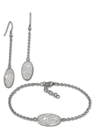 Amello Schmuckset Edelstahl Schmuckset CZ (2-tlg., Schmucksets), Damen Schmucksets, Edelstahl (Stainless Steel), Farbe: - Verkäufer: Fit4Style Silberschmuck - IMPPAC