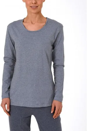 Normann Relaxanzug Damen Shirt Oberteil langarm Mix & Match Streifendesign - Verkäufer: Fairway